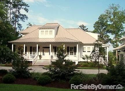 Constructed of Hardi-Board and Standing Seam Metallic Metal roofing.