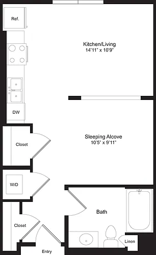 Floor plan Studio E