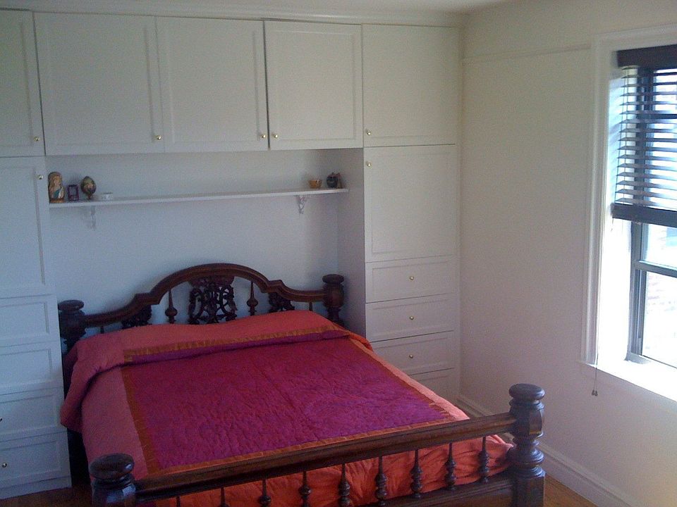 Master bedroom with built ins