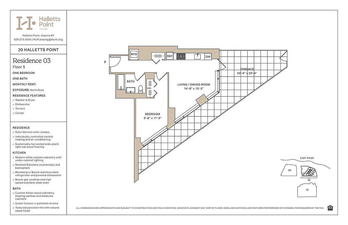 Floor plan 1 Bedroom / 1 Bathroom