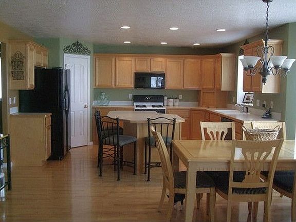 Maple flooring and cabinets.