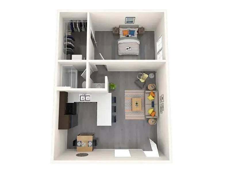 Floor plan One Bed One Bath