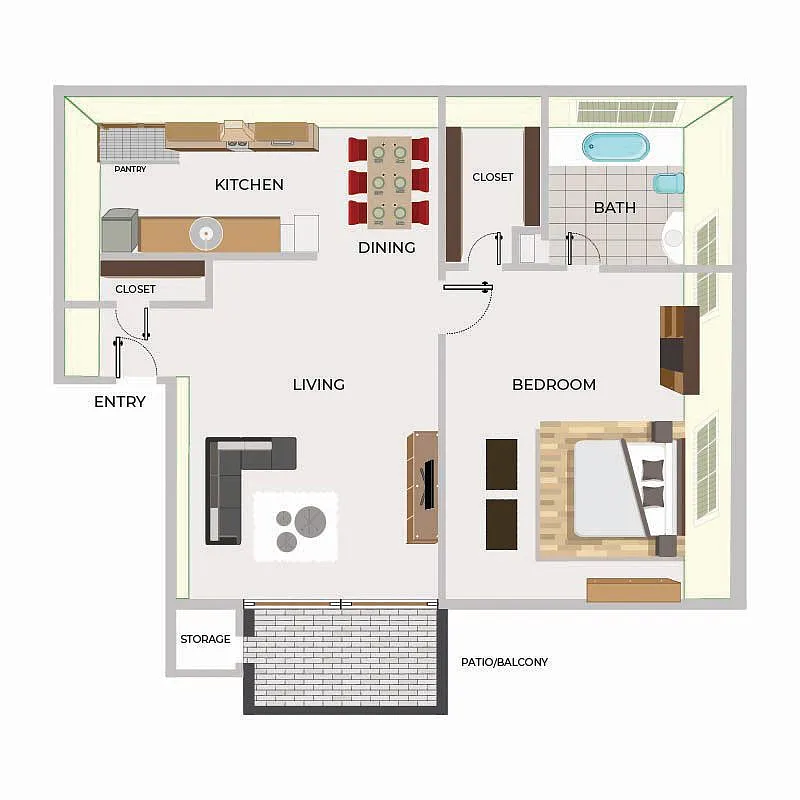 Floor plan One Bedroom