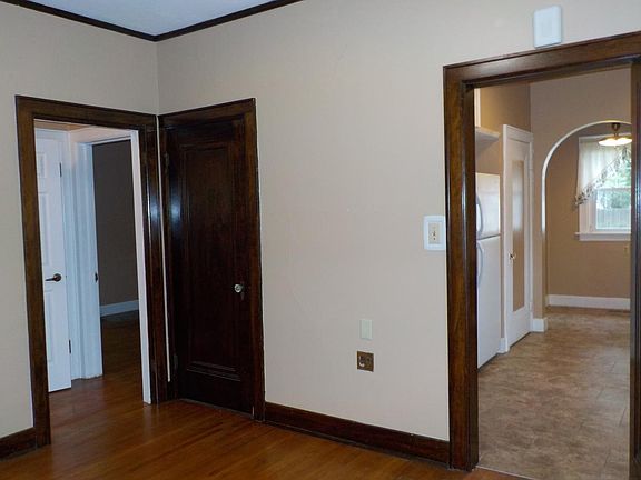 Dining Room to Kitchen. Door to Attic steps