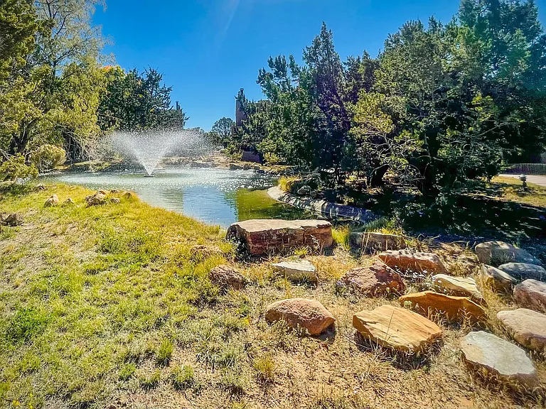 Pond in front of unit