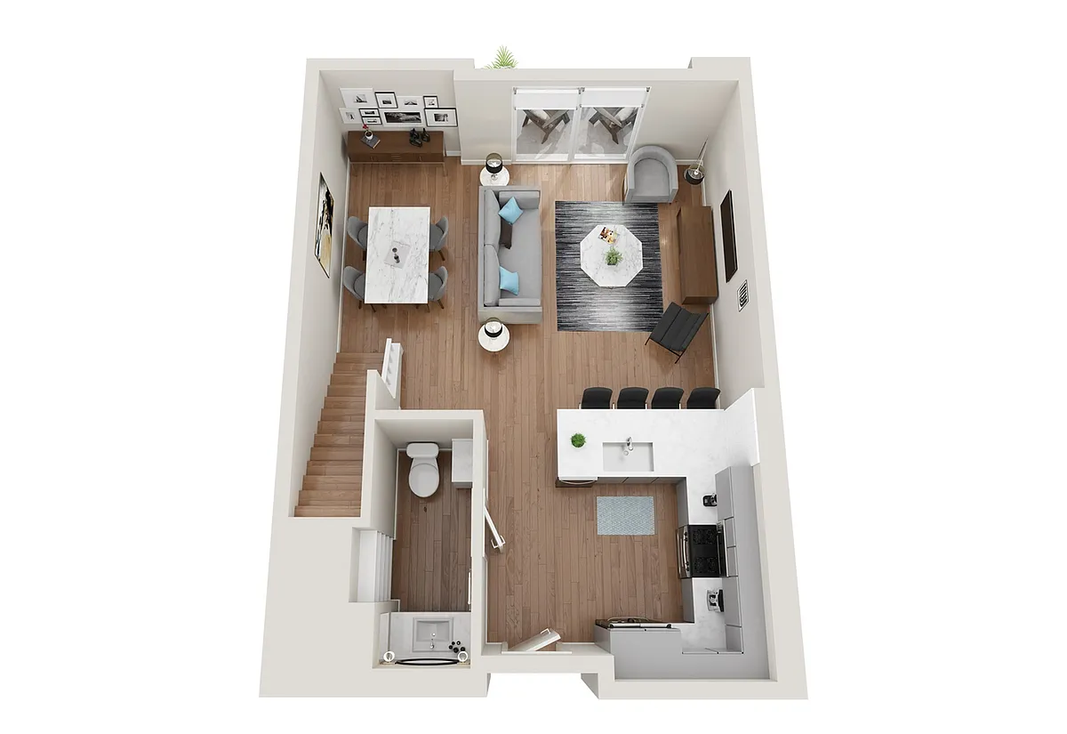 Floor plan 1x0 - Willow