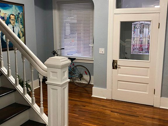 Entry hall with bike rack