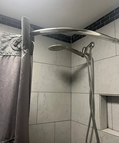 Shower head with adjustable spray options.