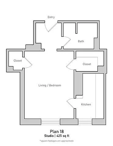 Floor plan Studio F - Plan 18