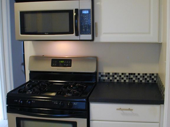 Gas range and microwave