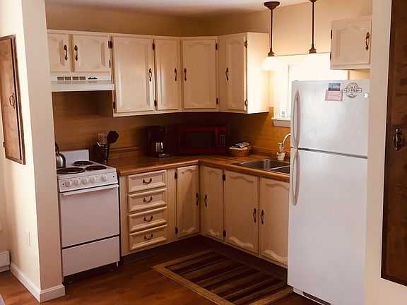 The kitchen is small, but has everything you need.