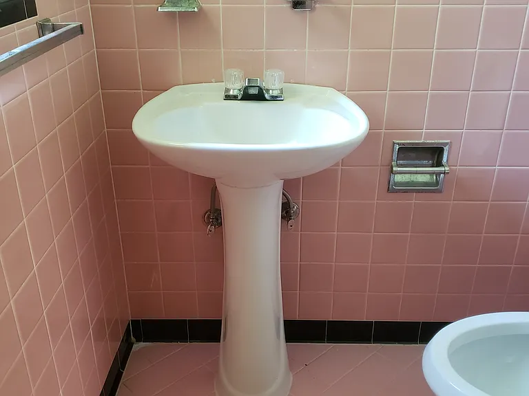 Half bath in master - retro tiling