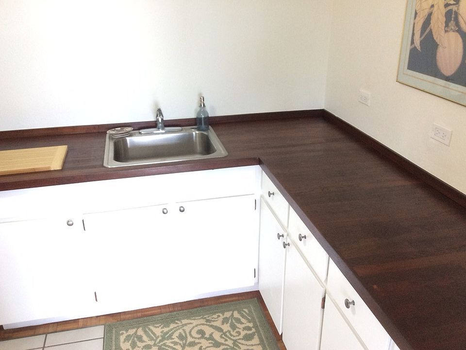 Custom sealed hardwood countertop