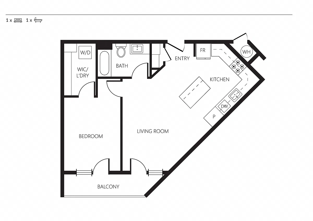 Floor plan 1B