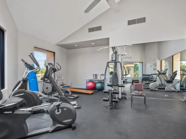 exercise room in clubhouse