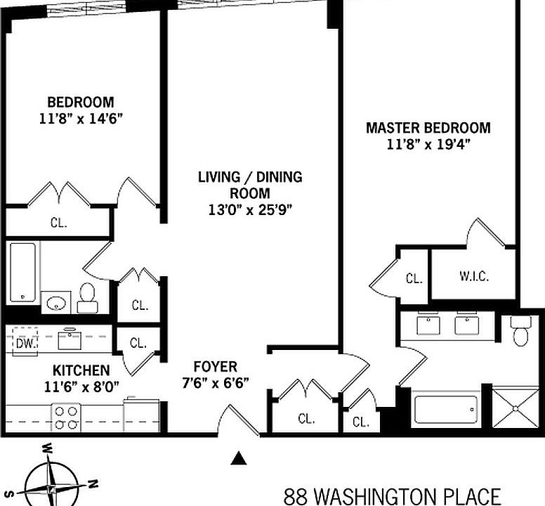 1st image of 88 Washington Pl APT 3B