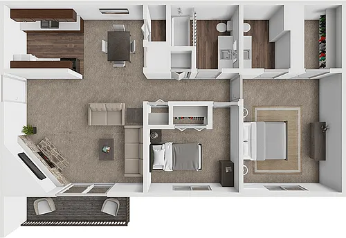 Floor plan 2 bed 1.5 bath