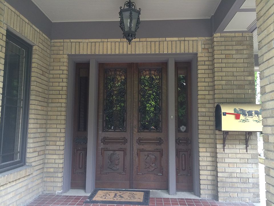 Hand carved front doors