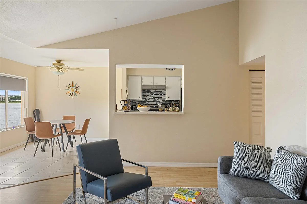 Living room view to kitchen and dining area - 2361 NW 33rd St #616