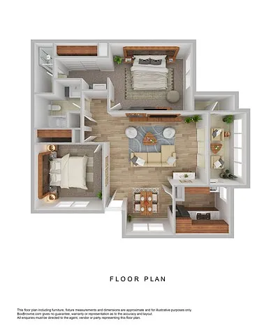 Floor plan 2 Bedroom 2 Bathroom