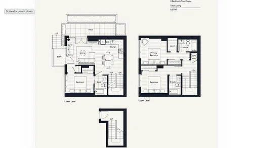 Floor plan 3 Bedroom TownHome