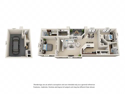 Floor plan B3 Loft with Garage