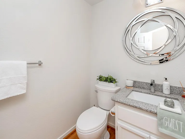 Main level half bath.