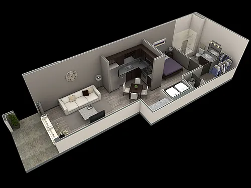 Floor plan Studio Grand Coutyard