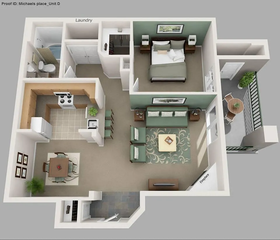 Floor plan 1 Bedroom
