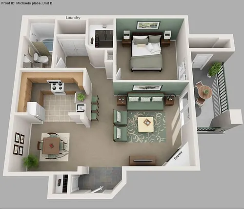 Floor plan 1 Bedroom