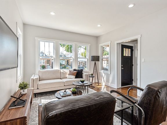 Font door foyer has coat closet and entry into liv