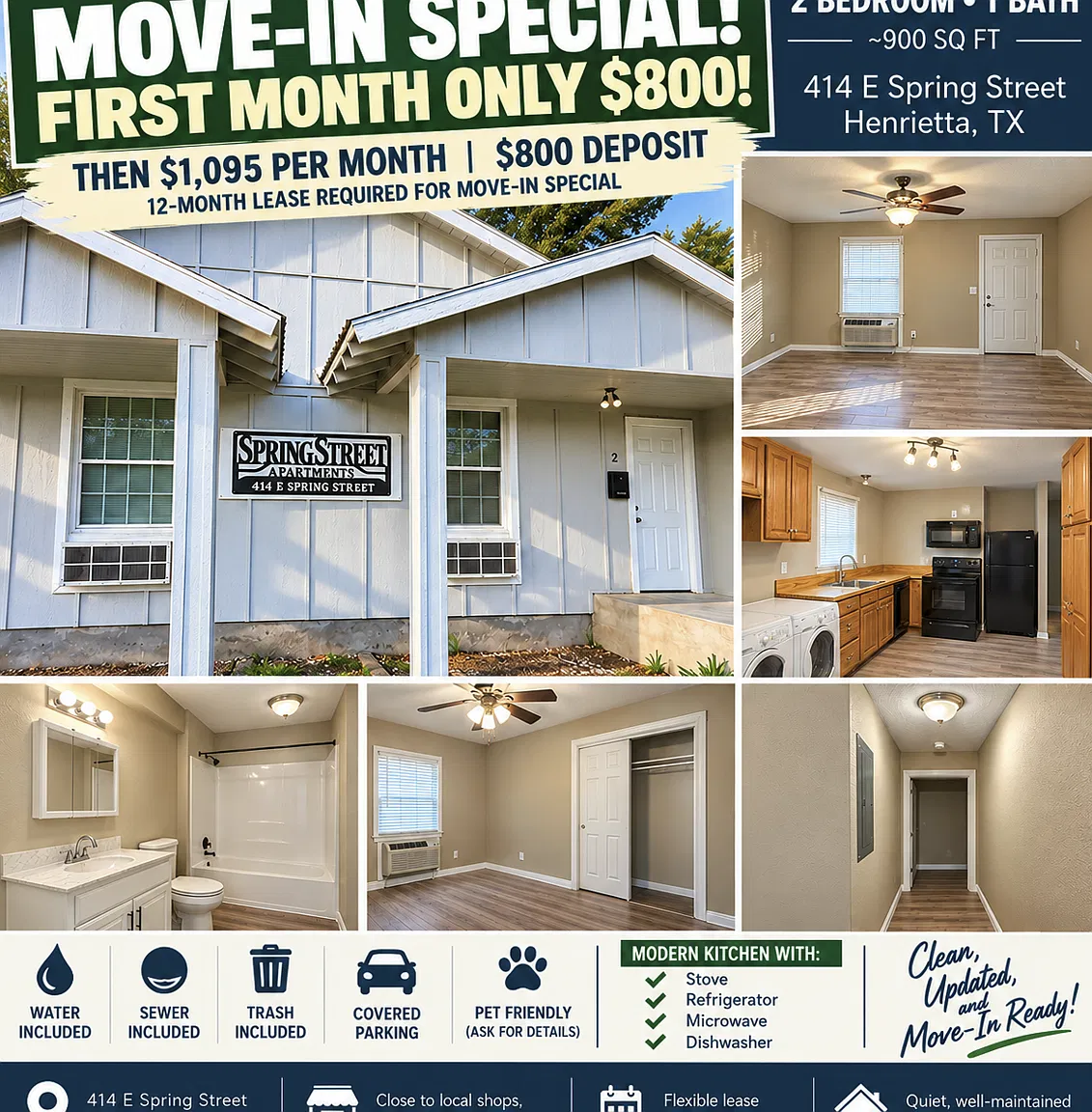 2 bed, 900 sqft, $1,095 — Photo 1