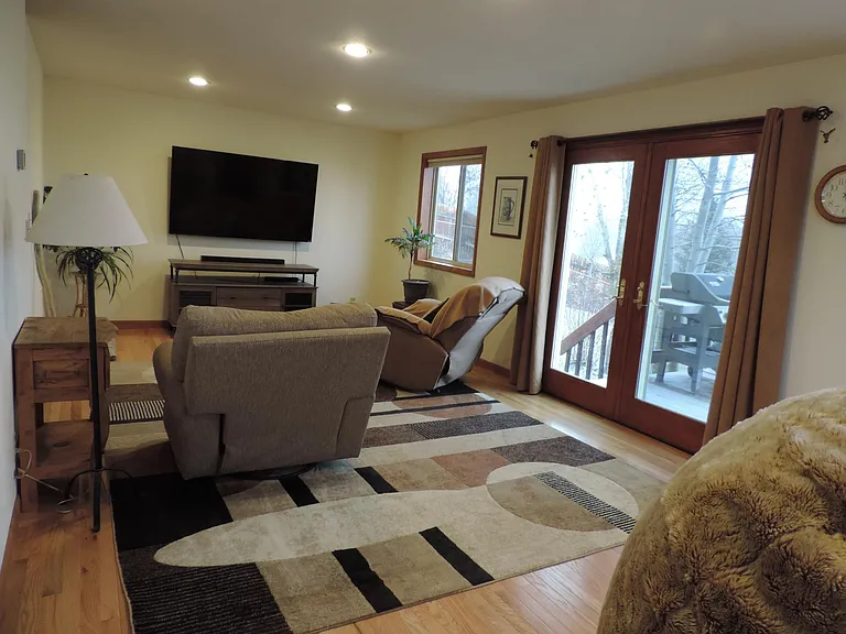 TV room for movie night.