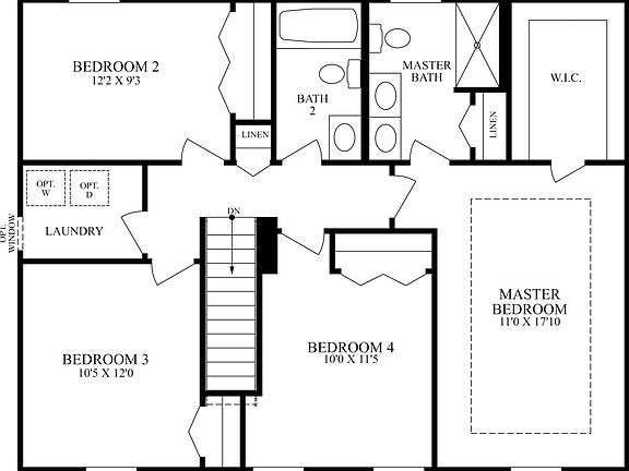 Elevation A - 2nd Floor