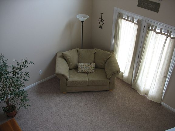 living room looking down from dining area