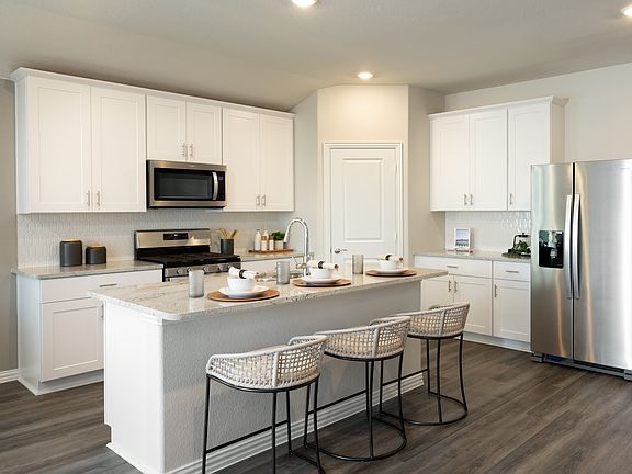 The kitchen of the Preston floorplan.