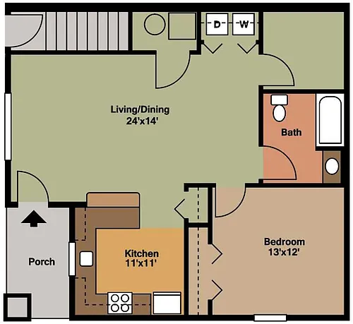 Floor plan 1 Bedroom