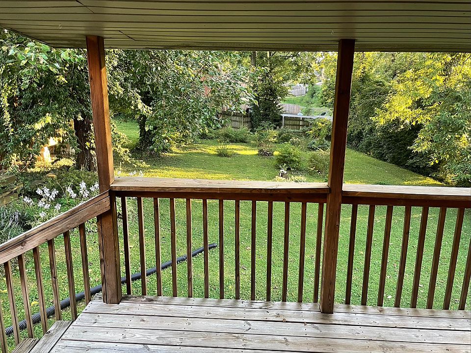 Back porch and garden.