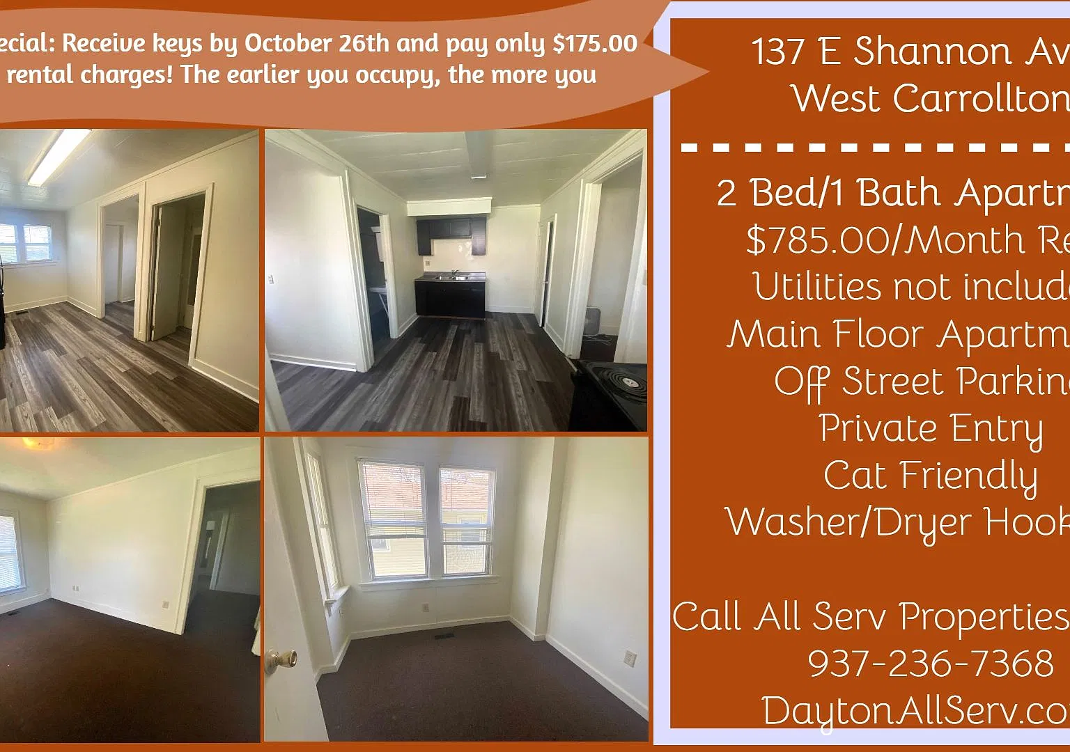 Cat Friendly 2 Bedroom in West Carrollton with Rent Special! — Photo 2