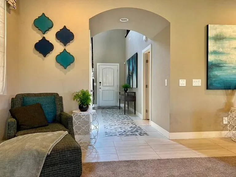 View from the living room facing the entry door