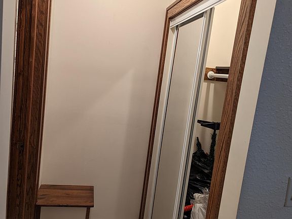 Hallway with closet