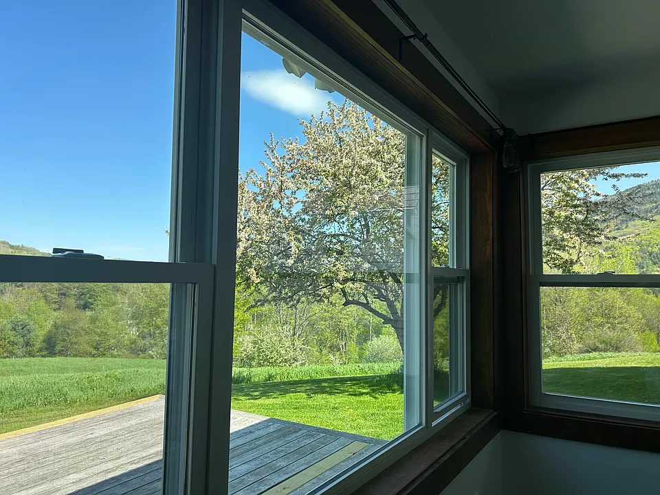 View from Dining room looking East over the deck