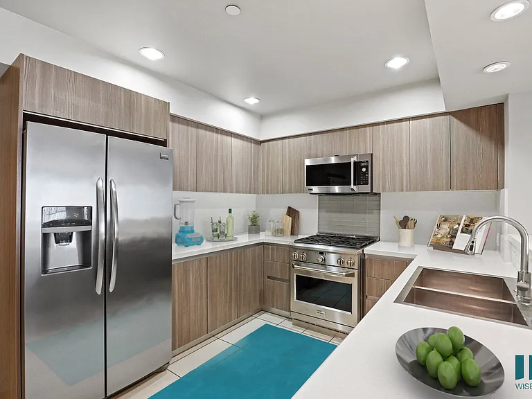 Kitchen with Energy-Efficient Stainless Appliances