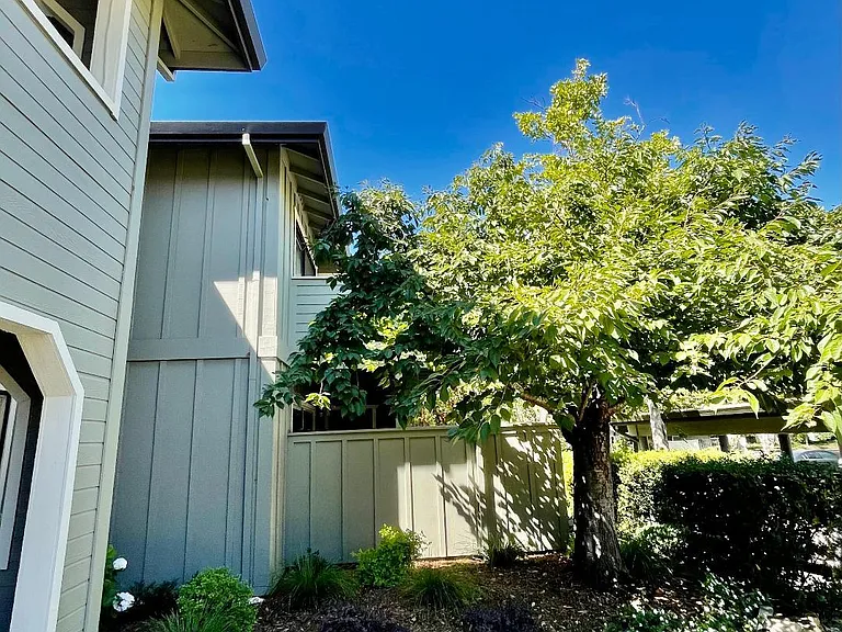 newly landscaped in front of condo entrance