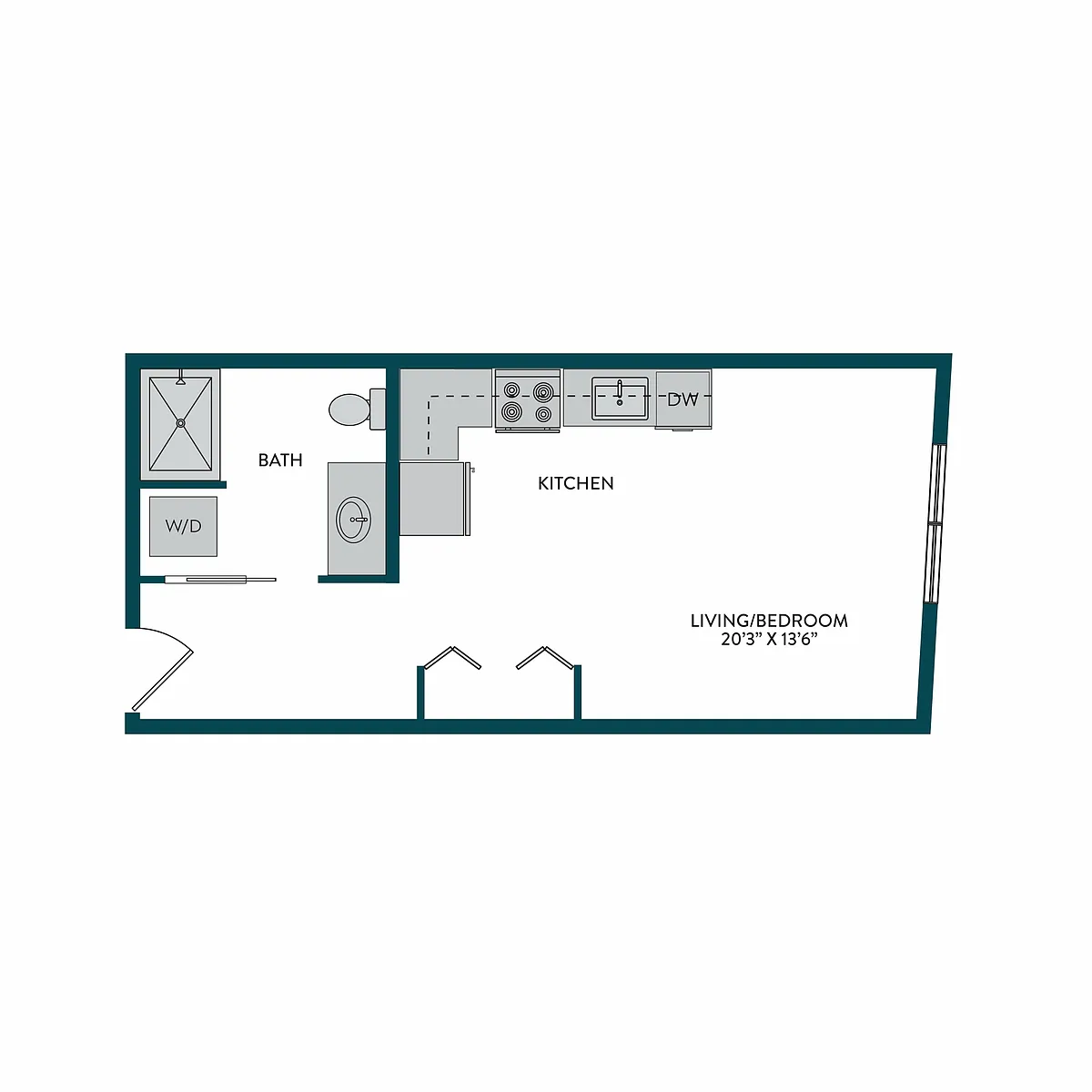 Floor plan Studio A