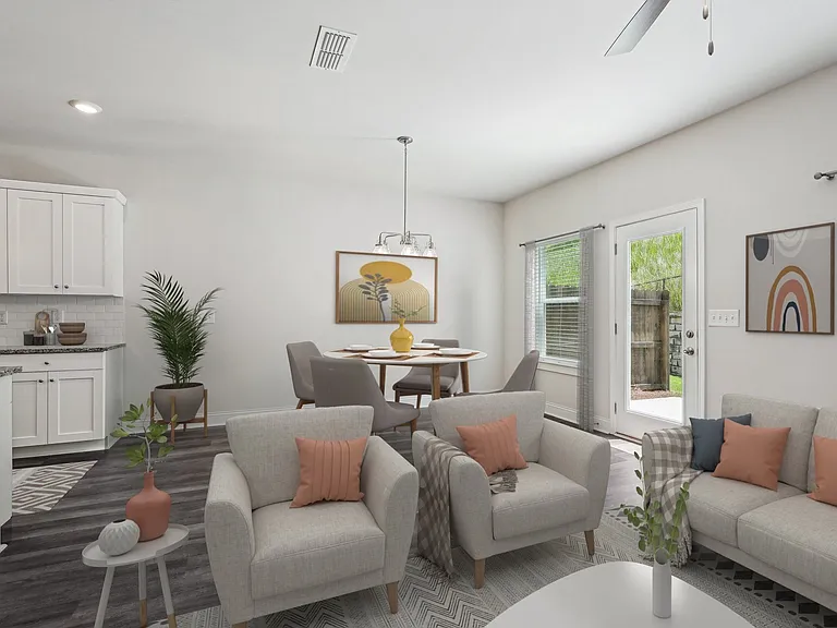 Refined living area with graceful views throughout the home.