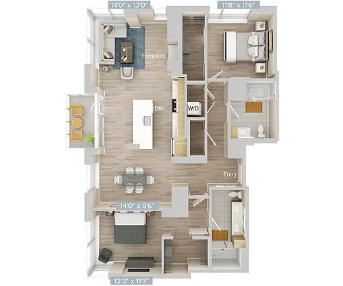 Floor plan B12PS-1445