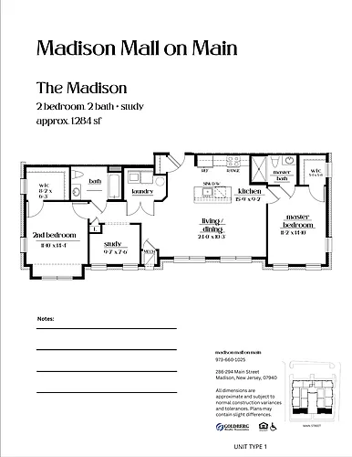 Floor plan The Madison Luxury