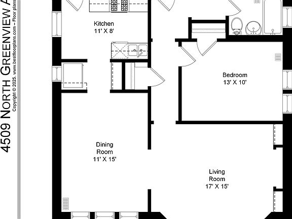 5th image of 4509 1/2 N Greenview Ave #3W