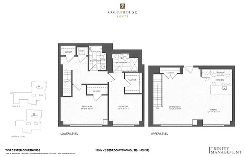 Floor plan 2 Bedroom Townhouse